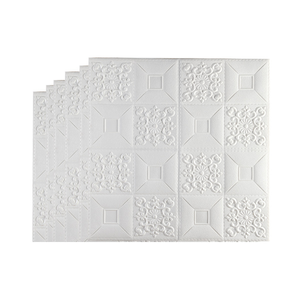3D Eco-friendly White Classic Style Foam wall panel 8813-1