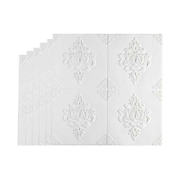 eco-friendly White self-adhesive Classic Style Foam wall sticker 8801-1