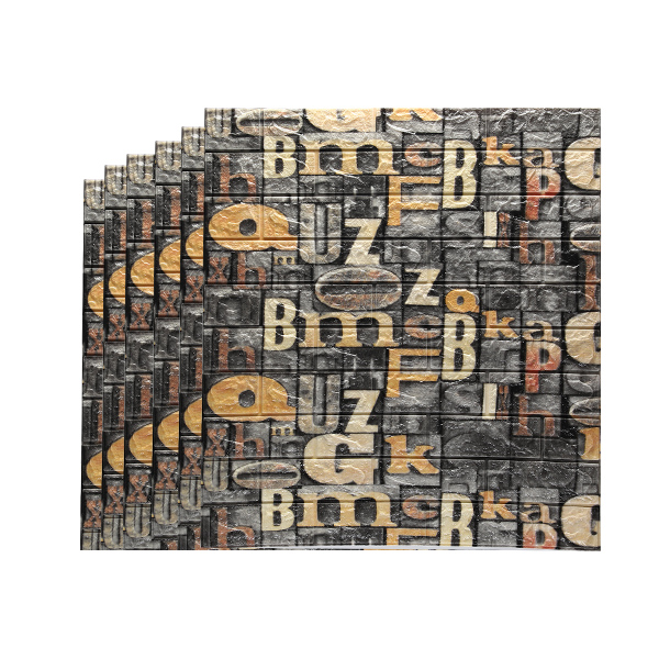 8mm Letter Moisture-Proof Brick Foam wallpaper 8802-FC88