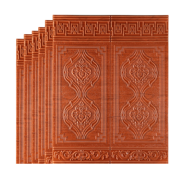 Orange Waterproof Foam Wall Skirt panel for bedroom 8817-AD02