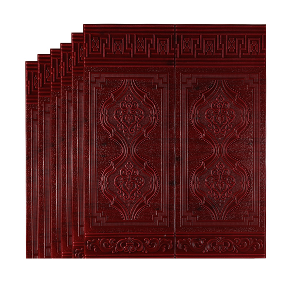 3D Crimson removable Foam Wall Skirt wallpaper for home decor 8817-AD13-2