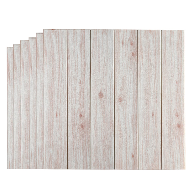 Light Pink 3D Wooden Grain Foam wall panel for home decor 8806-AD10